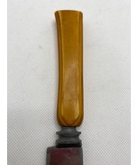 Carving knife 12.5&quot;L , Bakelite handle, one serrated edge, VTG Art Deco ... - £8.66 GBP