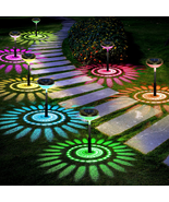 Bright Solar Pathway Lights 6 Pack,Color Changing+Warm White LED Solar L... - $53.07 CAD