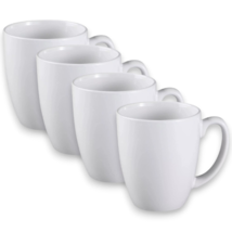 4pk Corelle Square SPLENDOR 12oz Porcelain Frosted White Coffee Cup Mug - $48.37