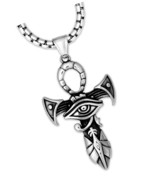 Egyptian Necklace Ankh Cross Eye of Horus God Symbol - £34.74 GBP