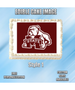 Mississippi State Edible Image Topper Cupcake Frosting 1/4 Sheet 8.5 x 11&quot; - $11.75