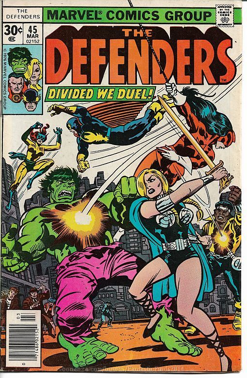 The Defenders #45 (1977) *Marvel Comics / Valkerie / Hellcat / Dr. Strange* - $7.00