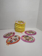 Lot of 5 - 5"  VINTAGE CHINESE PAPER LANTERNS HAND PAINTED FLOWERS &amp; BUT... - $15.81