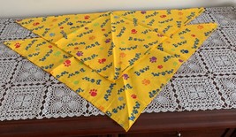 Set of Two Bow Wow Design Dog Bandanas MEDIUM LARGE Tie On Scarf  Brand New - $10.49