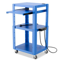 AV Presentation Cart Stand with Power Strip and Casters, Rolling Presentation an - £333.58 GBP