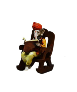 Charming Ganesha reading book on chair figurine Handcrafted for home dec... - £26.84 GBP