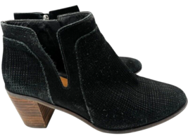 lucky brand women&#39;s LP Ponic Stone Black Leather Suede Ankle Booties siz... - $383.22 MXN