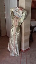 Vintage Metallic Brocade 1960s Maxi kaftan dress, evening gown kaftan - $300.99