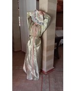 Vintage Metallic Brocade 1960s Maxi kaftan dress, evening gown kaftan - $410.22 CAD