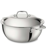 All-Clad D3 Polished Stainless Steel Dutch Oven w/ D5 Dome Lid - 5.5 Quart - $5,021.81 MXN