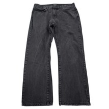 Nautica Pants Mens 34 Black Straight Mid Rise Cotton Pocket Charcoal Den... - $29.70