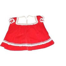Vintage Toddle Tyke Baby Girl Party Dress Red White Flocked 18 months 25... - $349.49 MXN