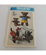 Simplicity 9647 Puppy Dog Teddy Bear Animal Plush Toys Clothes Hat UNCUT... - £7.47 GBP