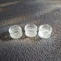 VNTG Set of 3 Salt Dip Cellars 6 Sided Clear Glass - $11.11