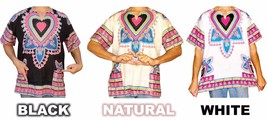 Mens Sweetheart Print Dashiki Shirt 100% Cotton by American Dashiki - £9.28 GBP