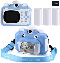 Barchrons Instant Print Digital Kids Camera 1080P Rechargeable Kids Camera Video - £40.95 GBP