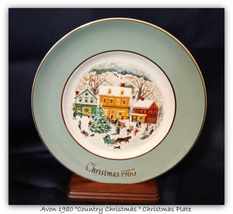 Avon 1980 &quot;Country Christmas &quot; Christmas Plate  - £11.76 GBP
