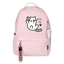  Neko Atsume Cat Backpack Kawaii Cute Backpack Pink School Bag  Travel  Bag Lapt - £131.93 GBP