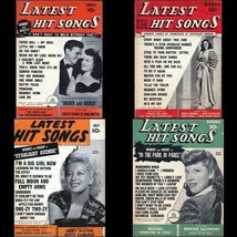 Latest Hit Songs Lyric Magazine Lot of Four 1943-46 Frank Sinatra Dinah ... - £10.14 GBP