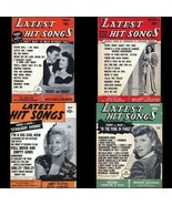 Latest Hit Songs Lyric Magazine Lot of Four 1943-46 Frank Sinatra Dinah ... - £10.37 GBP