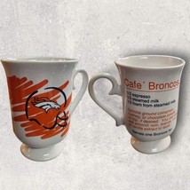 NFL Denver Broncos Set 2 - 10oz Expresso Cafe - Ceramic Cup - Mug, New Vtg - $345.96 MXN