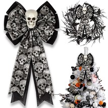 Halloween Bows For Wreaths Decorations, Halloween Tree Topper Bow, Decorative Bo - £15.14 GBP