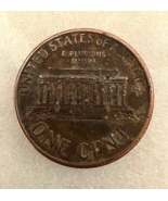 1989 Rare No Mint Mark Lincoln Penny "Rail Rim", Off-Center Die Gouges &amp;... - $126.72
