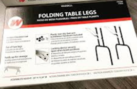 Waddell FTL100 Folding Banquet Table Leg (2-Pack)  Tubular Steel 29&#39;&#39; In. - $768.11 MXN