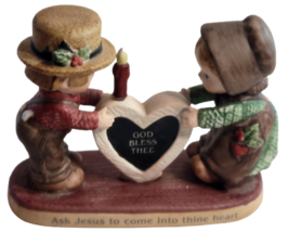 1988 Debbie Bell Jarratt Enesco Import Boy Girl Heart Love Figurine - £18.34 GBP