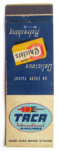TACA International Airlines to Central America 20 Strike Matchbook Cover Chiclet - £1.57 GBP