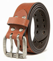 COGNAC Men’s Grain Leather Belts Men Genuine Solid Workmen 1.5inch Width 36/38 - £17.88 GBP