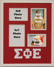 Sigma Phi Epsilon Fraternity Licensed Picture Frame Collage Wall 2-4x6 2-5x7 - $49.01