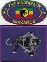 The Kingdom Of Wakanda Purple Vibranium Black Panther SEW/IRON On Patch Set - £12.81 GBP