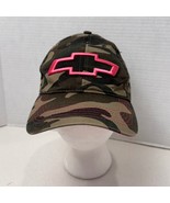 Chevrolet Camo Hat Pink Logo Accents Baseball Cap Women&#39;s - $30.07 CAD