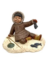 Martha Holcombe All God’s Children “Pike” Eskimo Fisher Boy Figurine #52 - £37.31 GBP