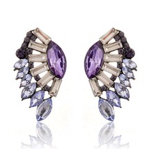 5 Colors Angel Wings Earrings Fashion Women  Stones jewelry Elegant Resin Statem - £6.54 GBP