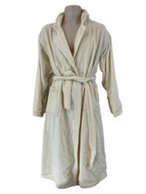 Laura Ashley One Size Ivory White Brazilian Cotton Terrycloth Bathrobe - $18.81