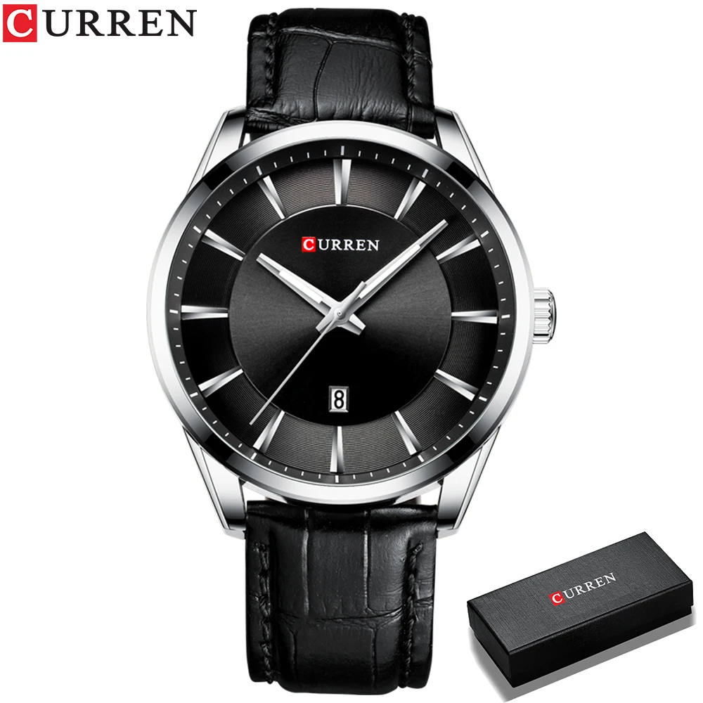 New Quartz Watches for Men Leather Strap Male Wristwatches Top Luxury Br... - $34.64
