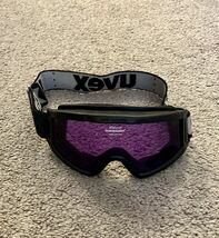 UVEX Speedy Pro Ski Goggles, Black w/Purple Triflex Supravision Anti-fog... - $11.88
