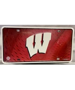 Wisconsin Badgers &quot;W&quot; License Plate - New!  OUTFIT YOUR WHEELS FOR VICTORY! - £7.82 GBP