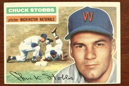 Vintage Baseball Card Topps 1956 #68 Chuck Stobbs Pitcher Washington Nationals - £7.56 GBP