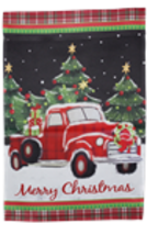 Merry Christmas Red Truck 12&quot;x18&quot; 100D ROUGH TEX® Garden Flag DOUBLE SIDED - $21.00