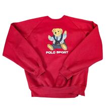 Vintage Polo Sport Ralph Lauren Red Polo Bear Crewneck Sweatshirt Adult ... - $396.00