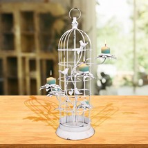 Bird Cage Candle Holder in 26? Tall in Assorted Colors (Antique White) - $75.50