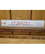  VTG Union 76 &amp; West Hills Union Tires Portland, OR 12&quot; Metal Ruler Adve... - $24.39 CAD