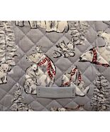 Vera Bradley Iconic Brush &amp; Cosmetic Case Beary Merry Gray Travel NWOT  $50 - $22.08