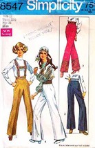 Misses' Pants & Suspenders Vintage 1969 Pattern 8547 Size 12 - $12.00
