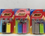 Bic Lighters Assorted Colors, 3 Packs Each Containing 5 (3 Regular 2  Mi... - £23.21 GBP
