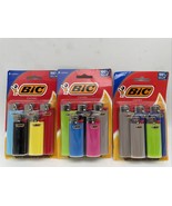 Bic Lighters Assorted Colors, 3 Packs Each Containing 5 (3 Regular 2  Mi... - £23.34 GBP