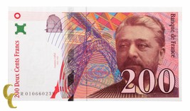 1996 France 200 Francs (VF Very Fine Plus Condition - $1,344.38 MXN